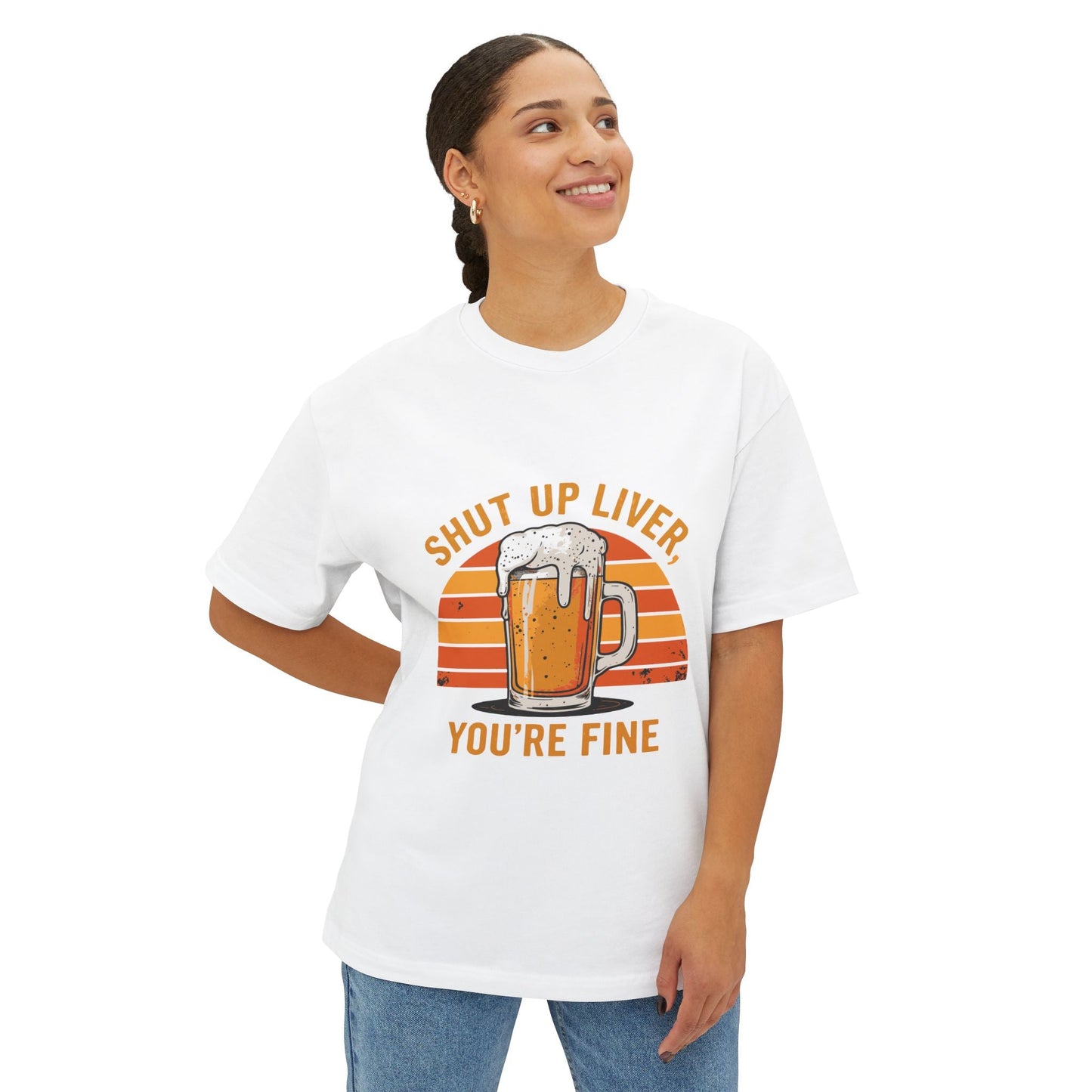 Oversized boxy Tee – Snazzy You're fine Edition Printify