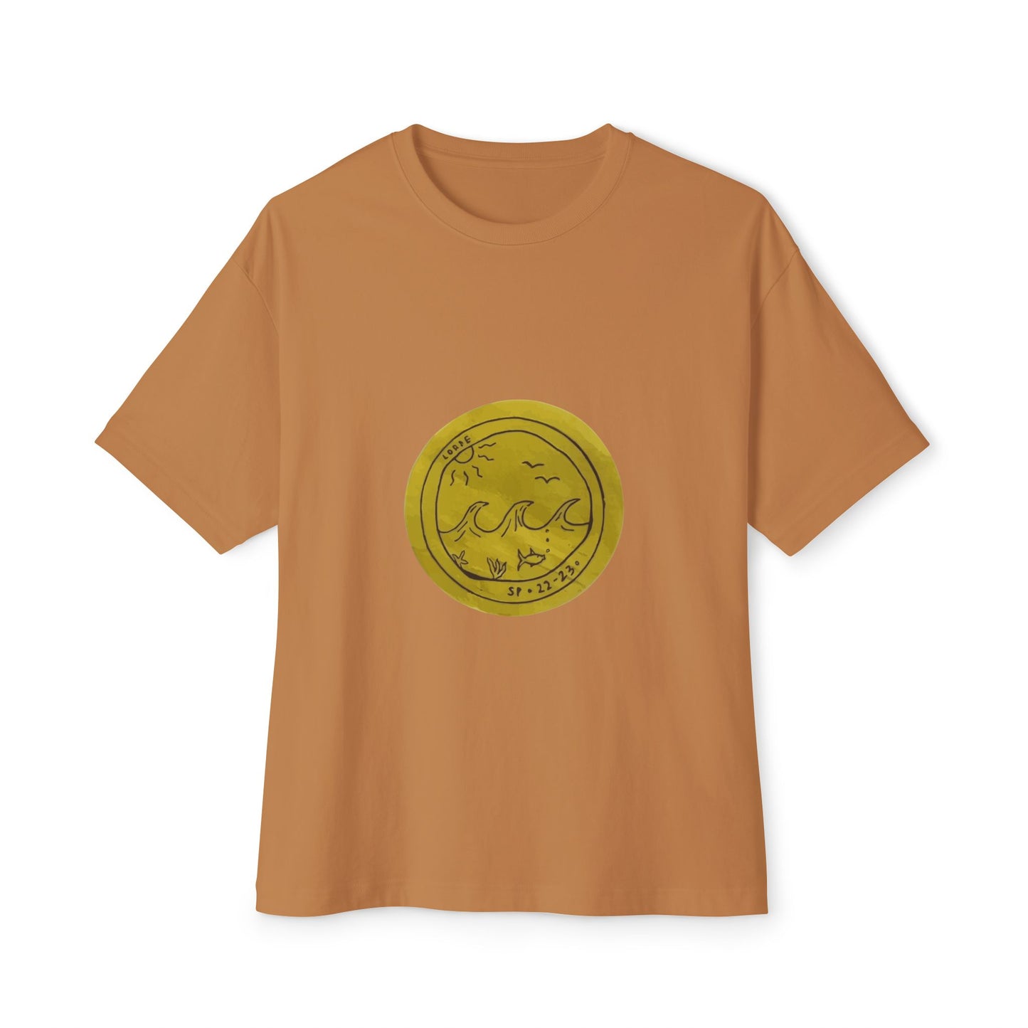 Ocean Wave Unisex Oversized Boxy Tee - snazzymerch