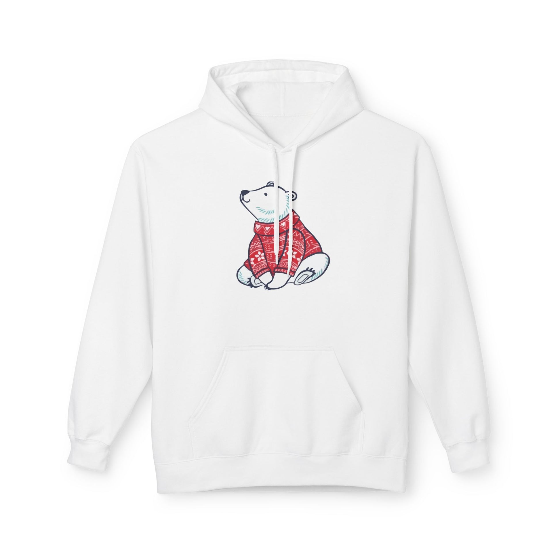 Cozy Polar Bear Christmas Hoodie – Holiday Edition Printify