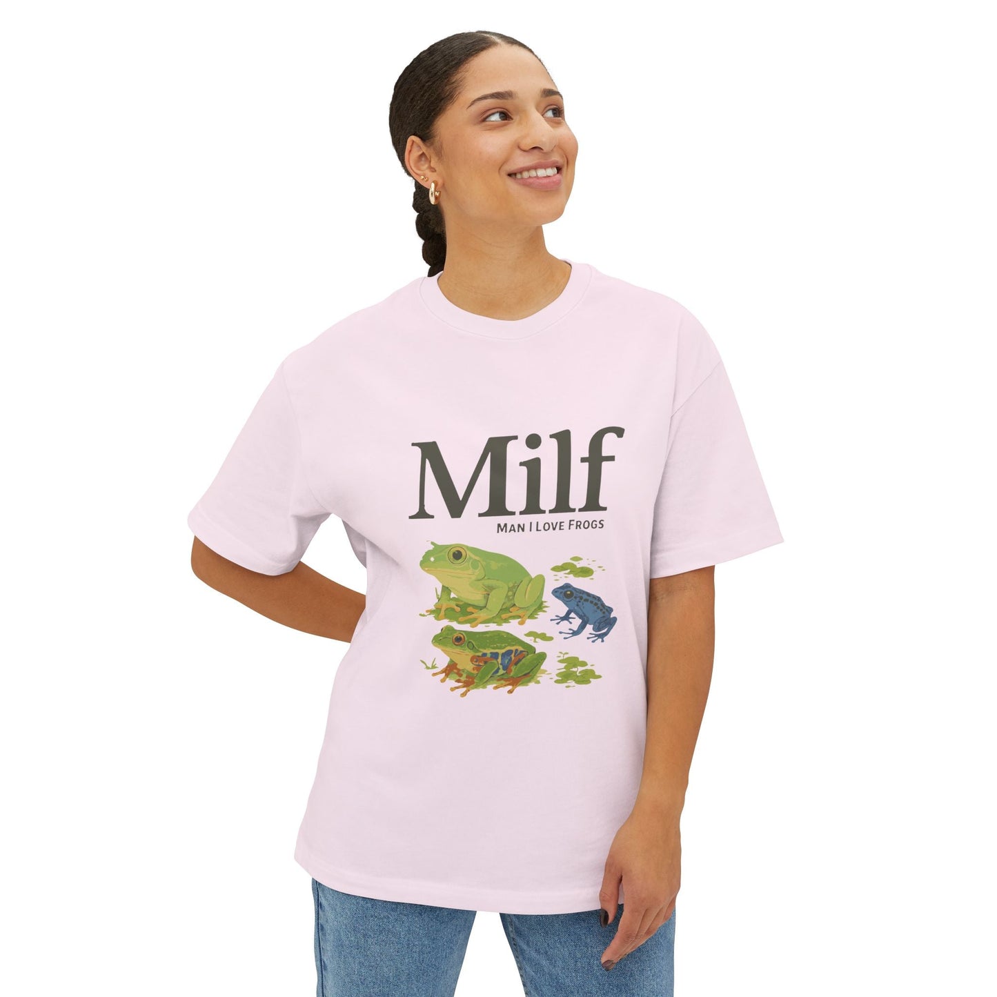 Unisex Oversized Tee – Snazzy Funny Milf Edition Printify