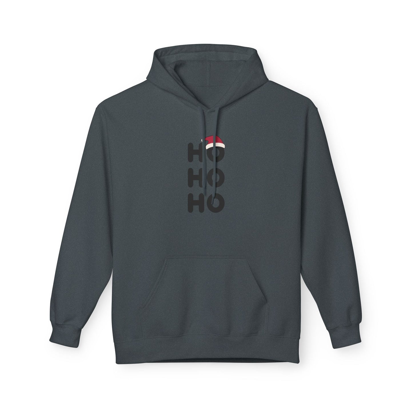 HO HO HO Christmas Typography Hoodie – Holiday Edition Printify