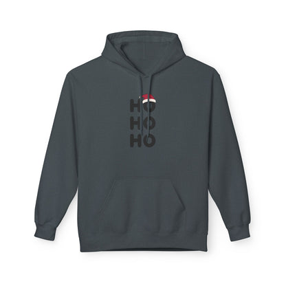 HO HO HO Christmas Typography Hoodie – Holiday Edition Printify