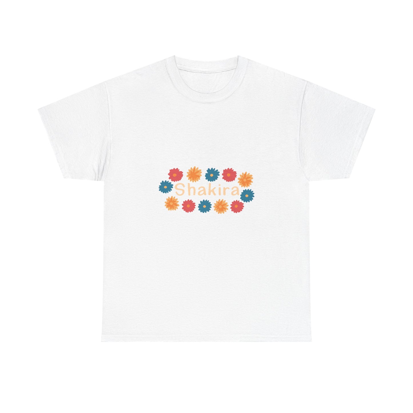 Retro Floral Groove Unisex Heavy cotton tee Printify