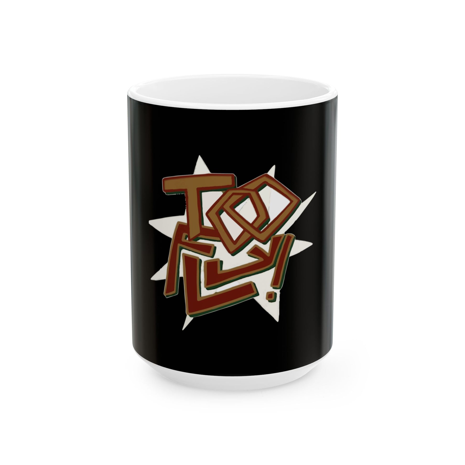 Geometric Lettering Ceramic Mug, (11oz, 15oz) - snazzymerch