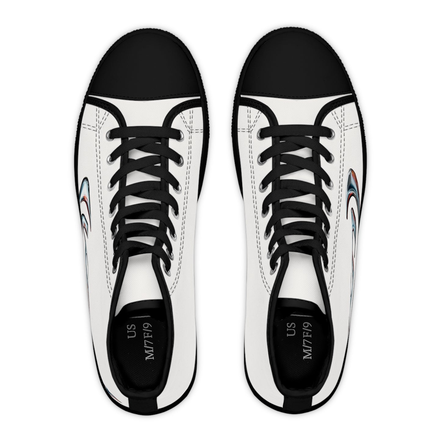 Neon‑Gradient Rua – Women's High Top Top Sneakers Printify