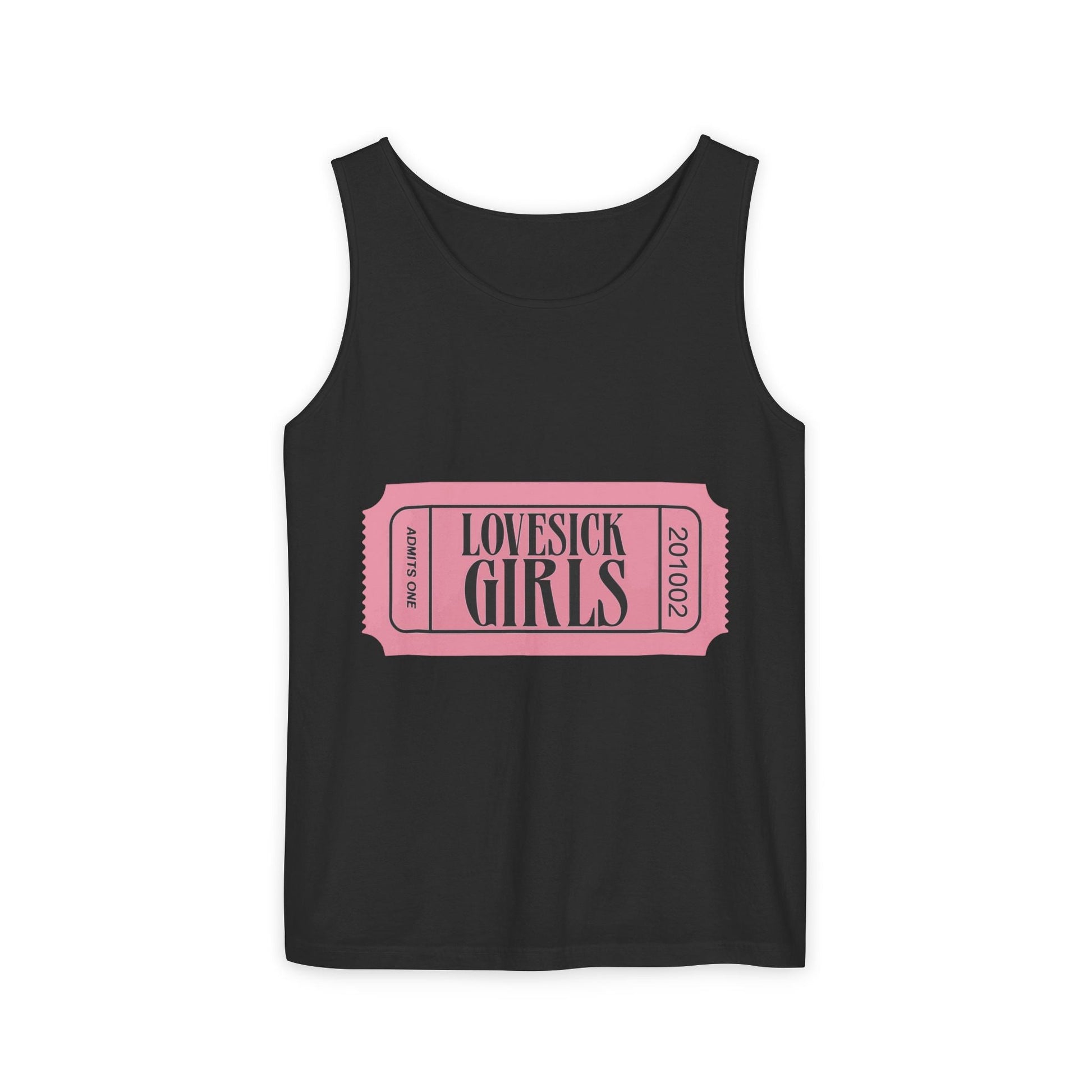 Lovesick Girls Ticket – Dyed Tank Top Printify