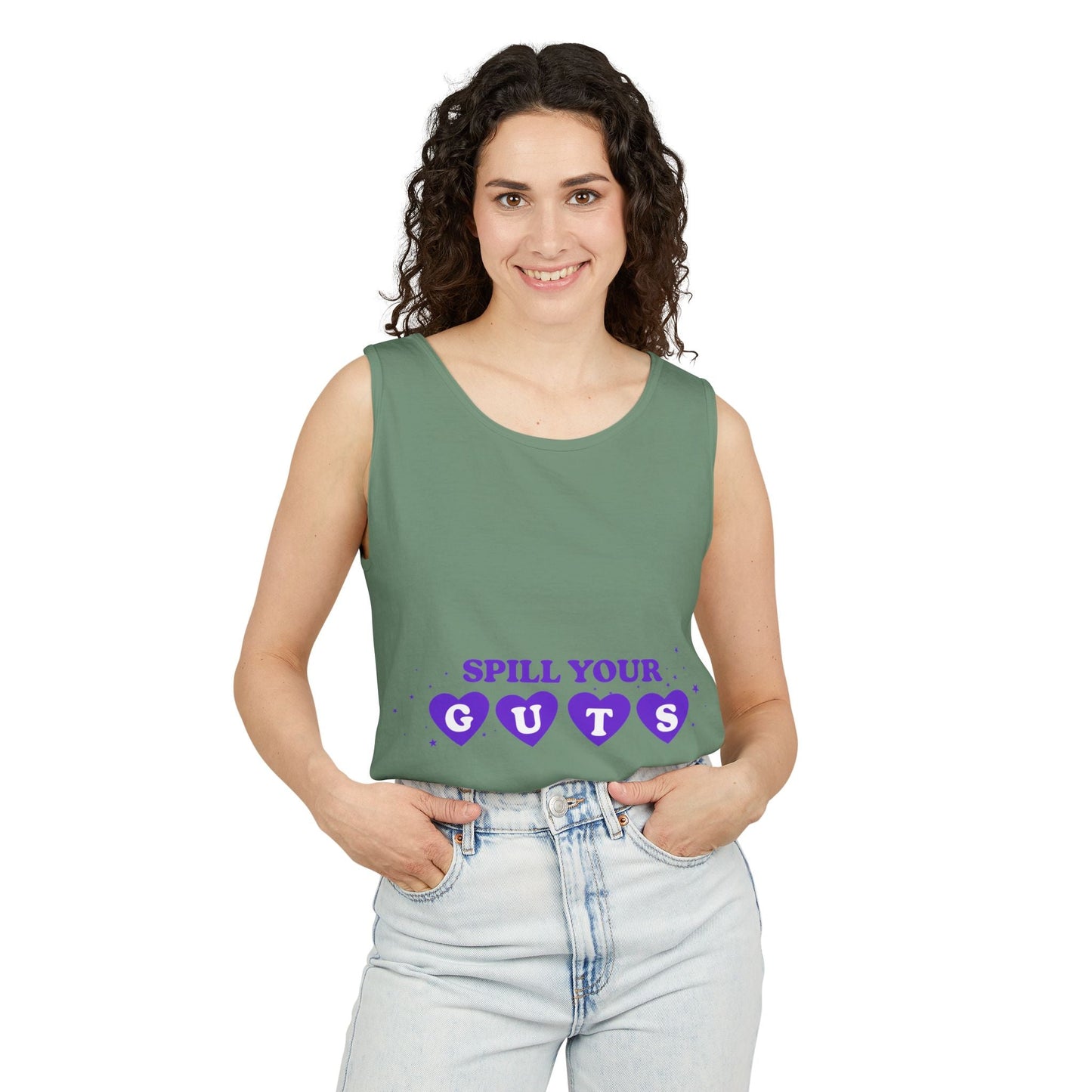 Spill Your Guts Heart-Dyed Tank Top Printify