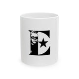 Black & White Portrait Ceramic Mug, (11oz, 15oz) - snazzymerch