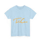 Take Care Gold Script Heavy Cotton Tee Printify