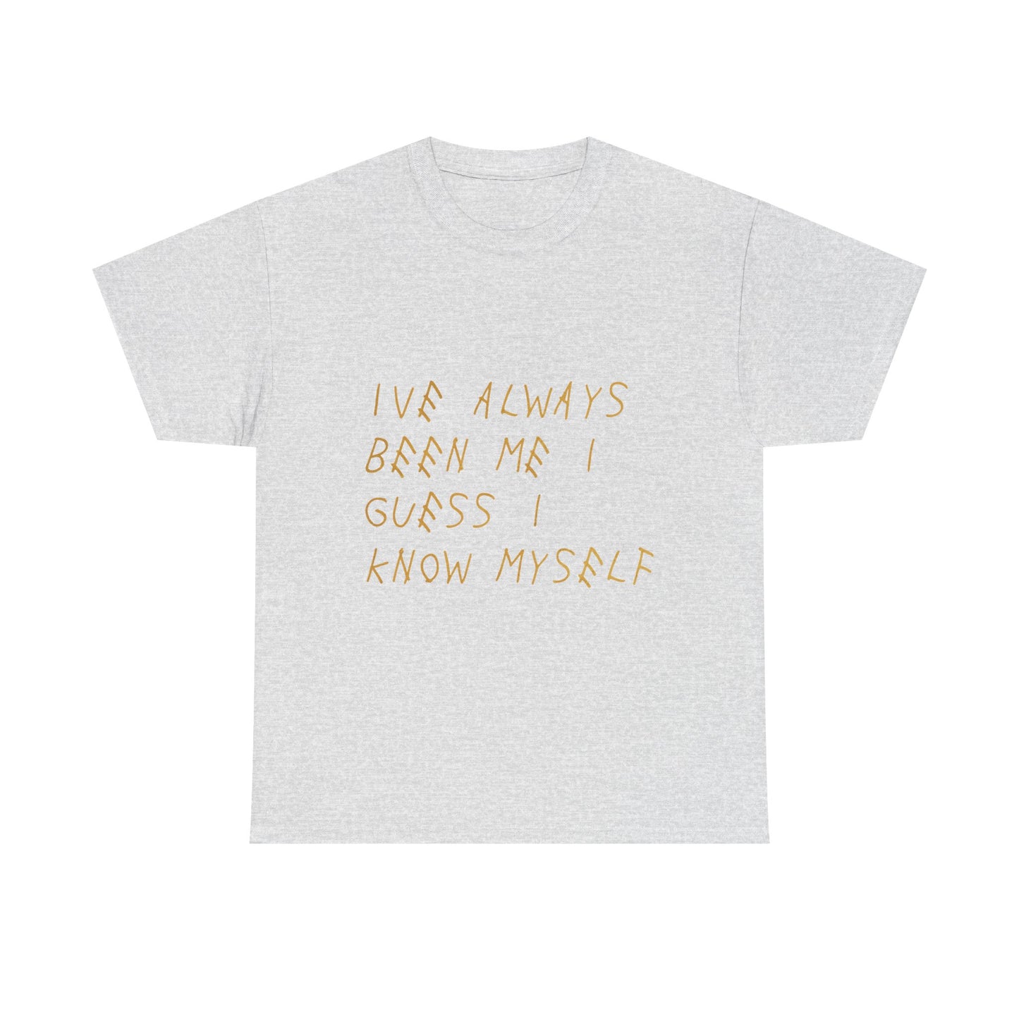 Know Myself Lyric Script Heavy Cotton Tee Printify
