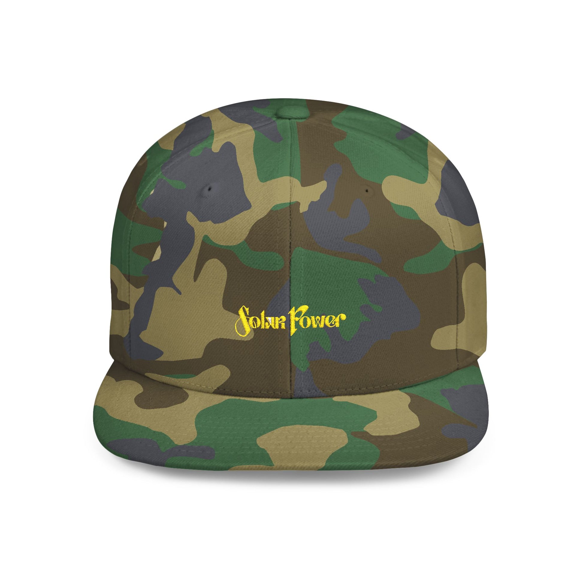 Solar Power Retro Flat Bill Snapback - snazzymerch