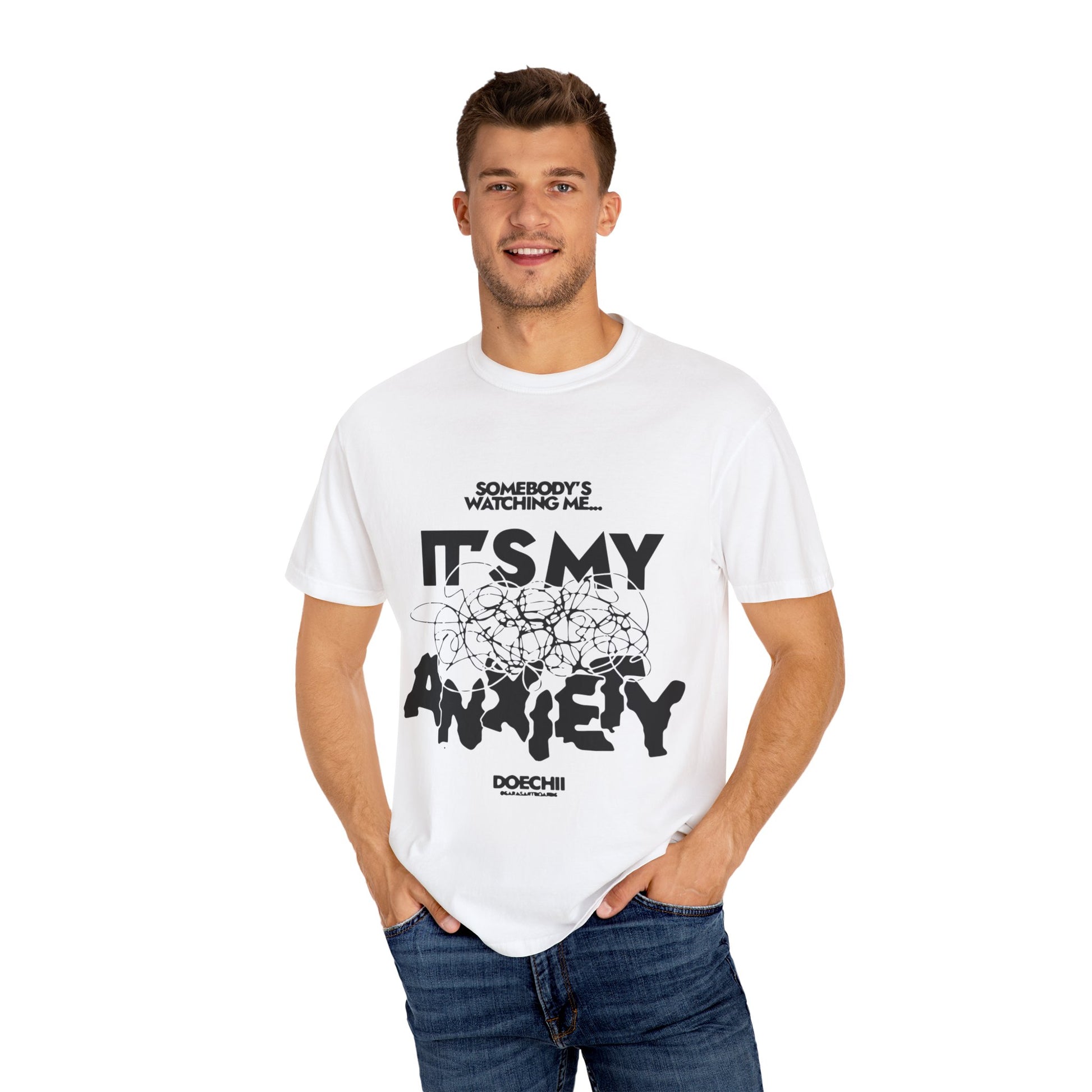 Block Font Quote Unisex Garment-Dyed T-shirt - snazzymerch