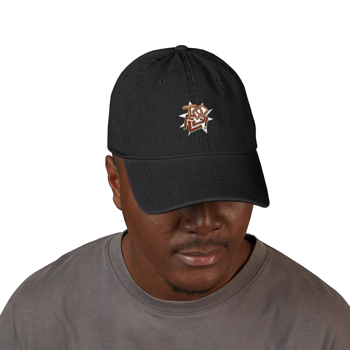 Geometric Lettering Denim Hat (Embroidery) - snazzymerch