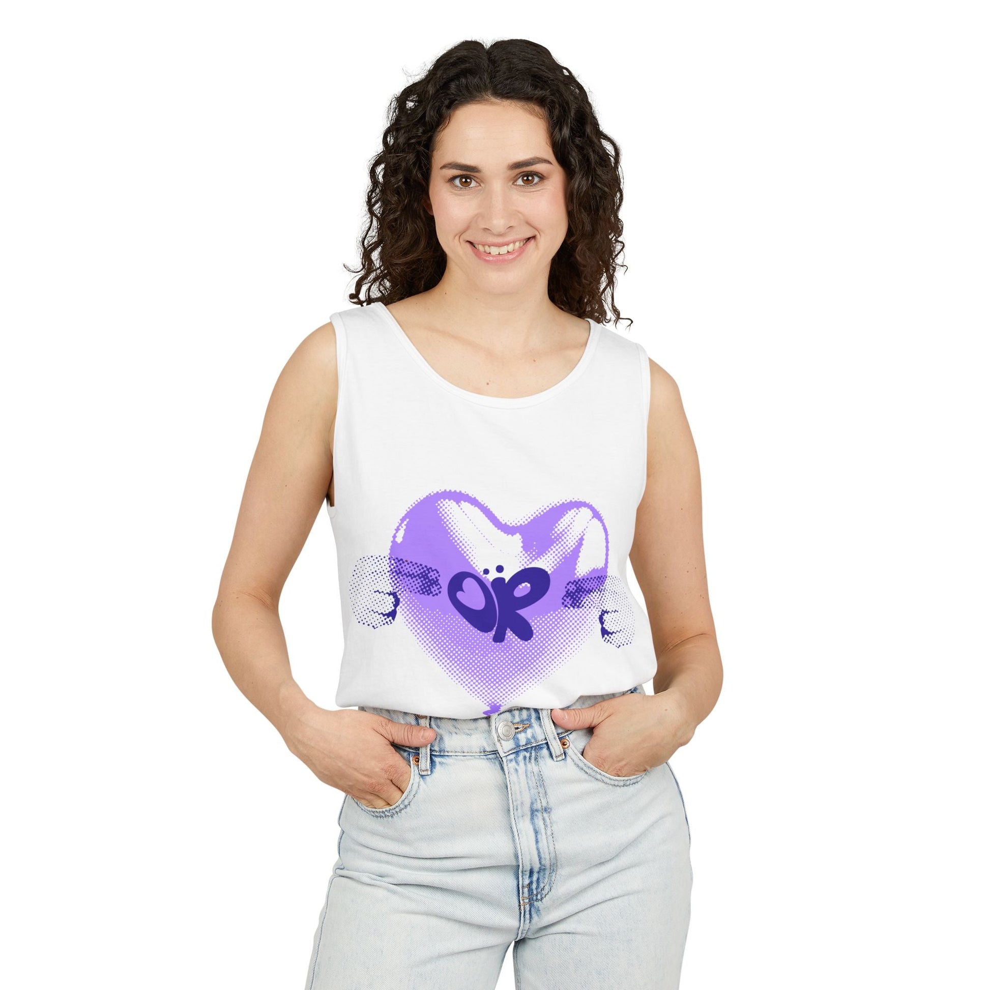 Heart Balloon OR Pop Art-Dyed Tank Top Printify