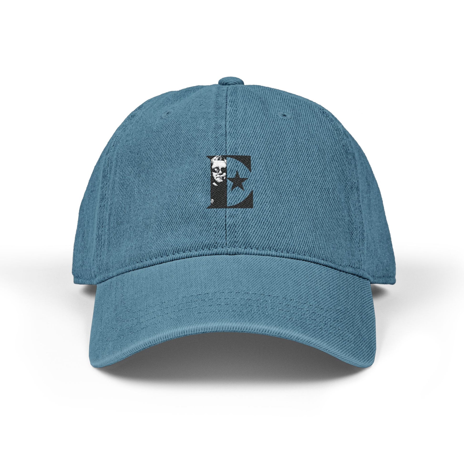 Black & White Portrait Denim Hat (Embroidery) - snazzymerch