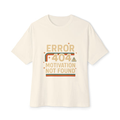 Unisex Oversized Tee – Snazzy Error 404 Edition Printify