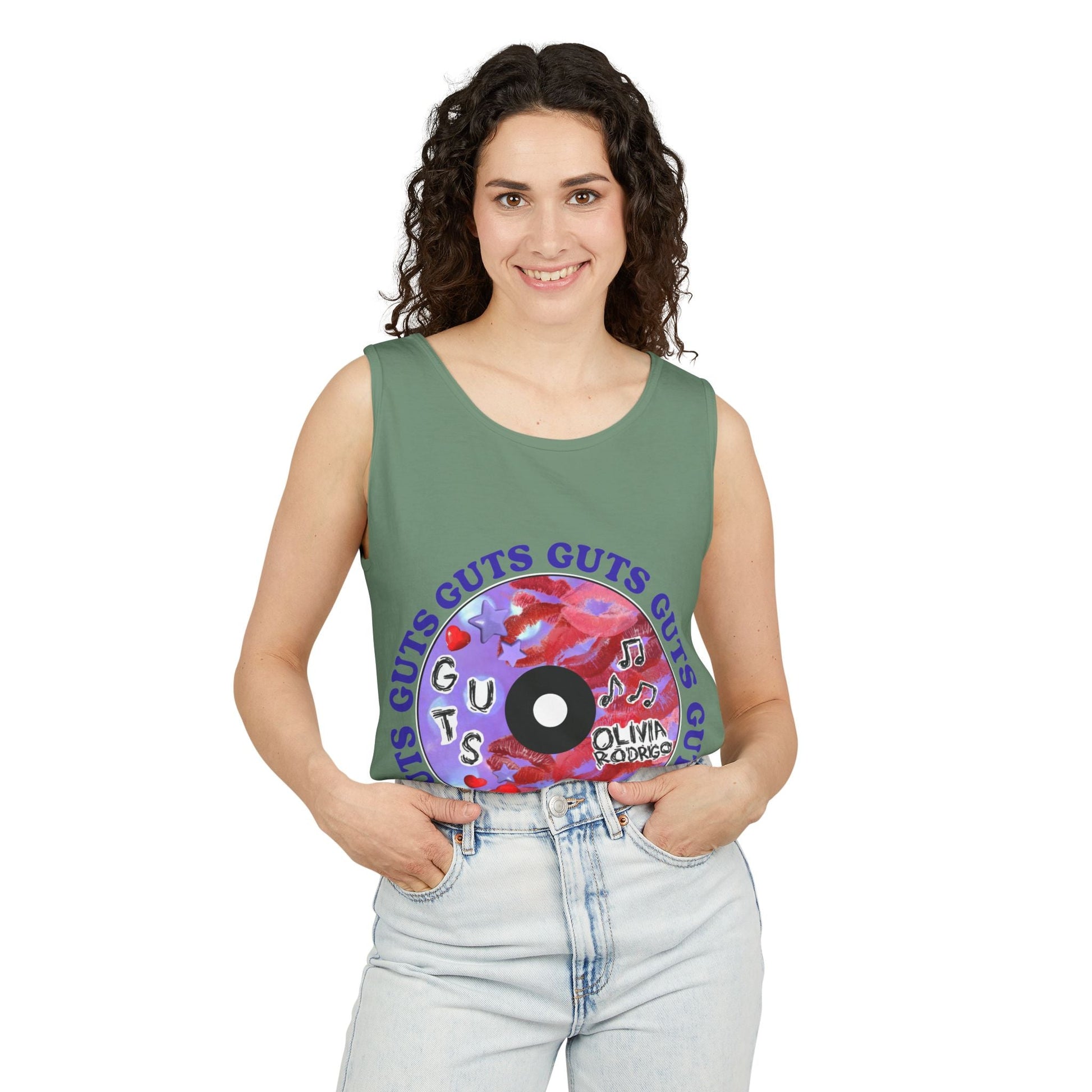 Guts Album Art CD-Dyed Tank Top Printify