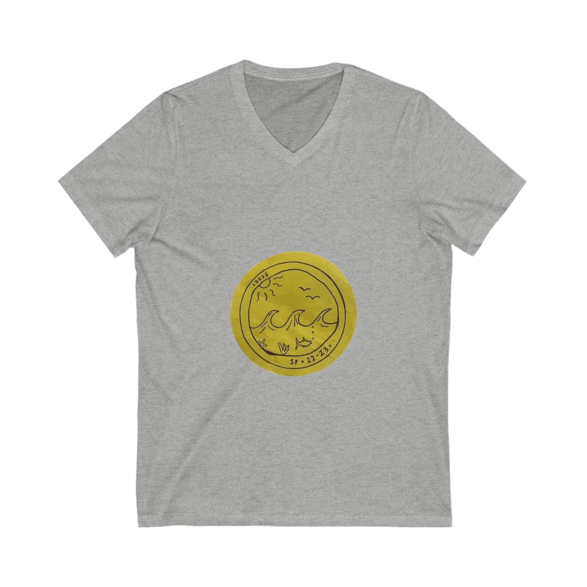 Ocean Wave Unisex Jersey Short Sleeve V-Neck Tee - snazzymerch
