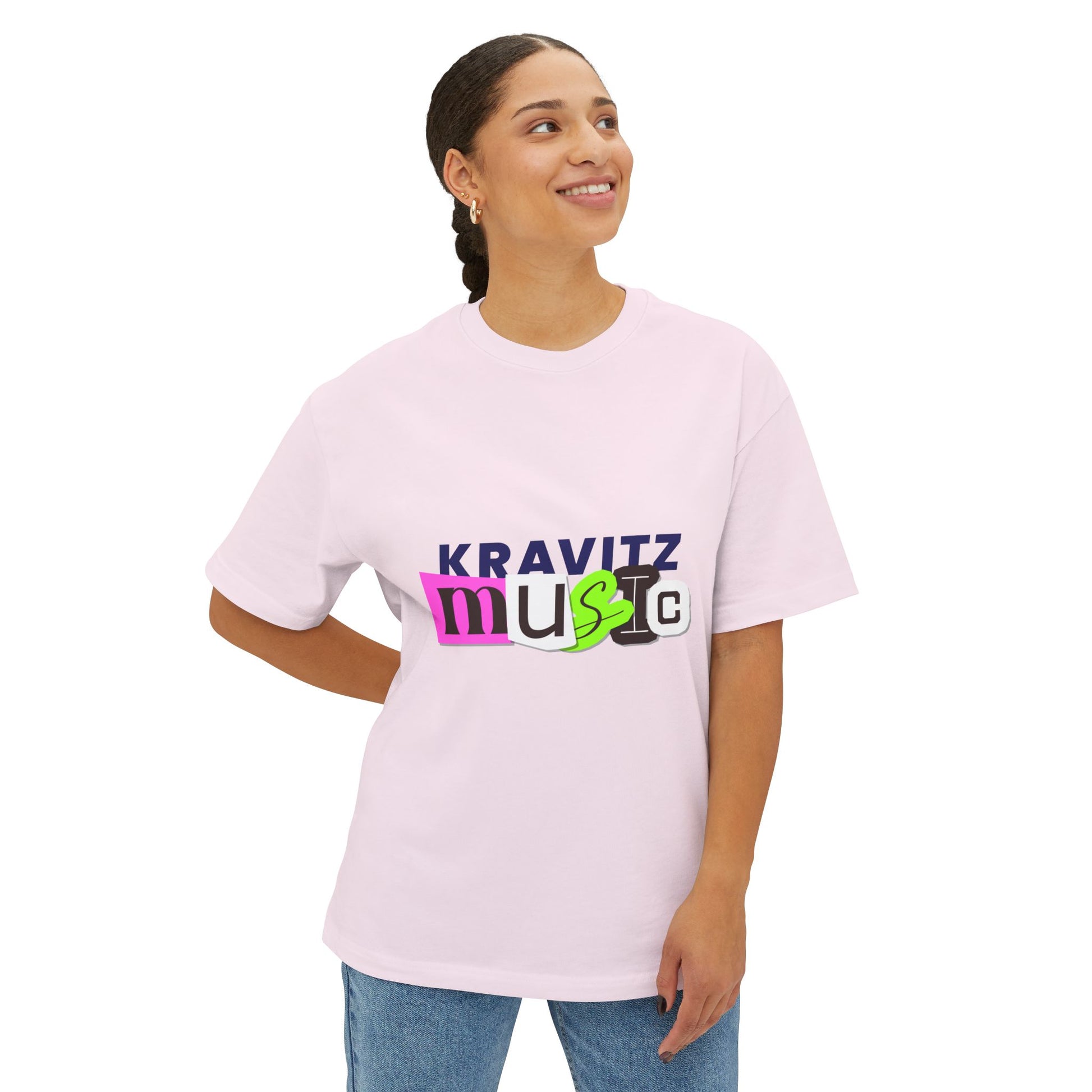 Mixed Tape Music Unisex Oversized Boxy tee Printify