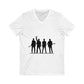 Retro Rock Vibes Unisex Jersey Short Sleeve V-Neck Tee - snazzymerch
