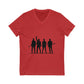 Retro Rock Vibes Unisex Jersey Short Sleeve V-Neck Tee - snazzymerch