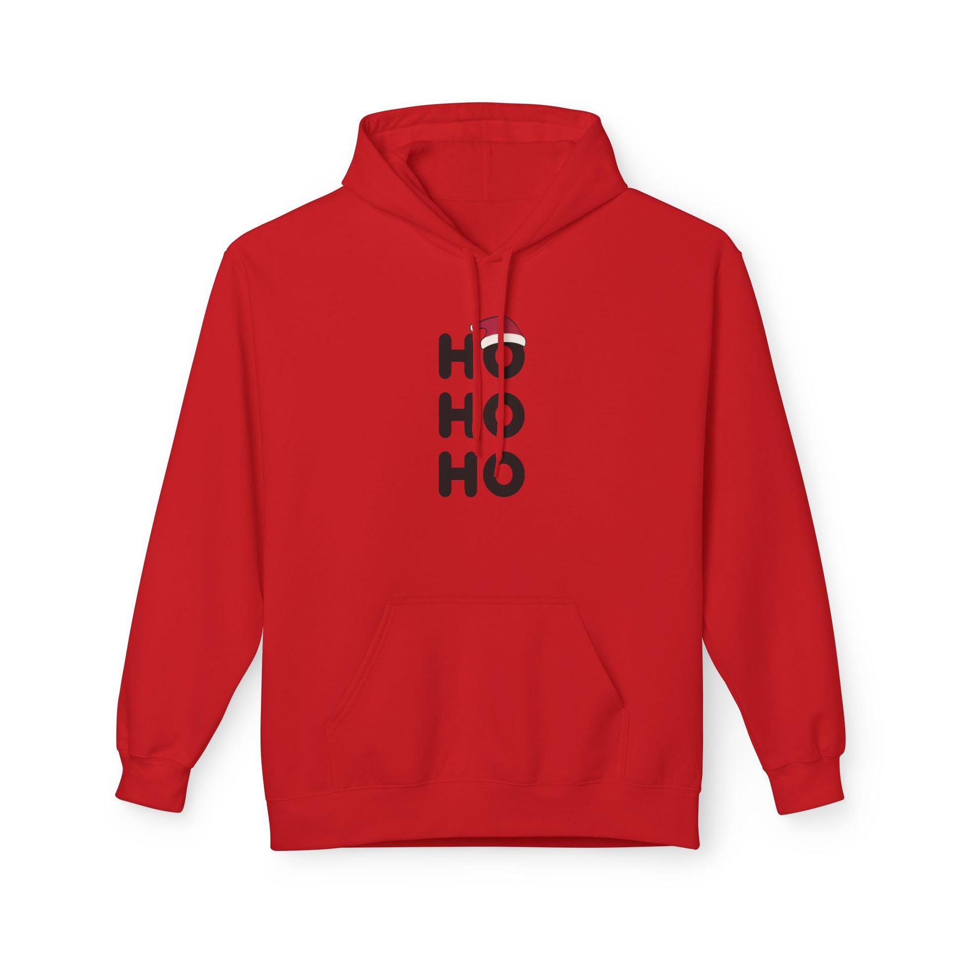 HO HO HO Christmas Typography Hoodie – Holiday Edition Printify