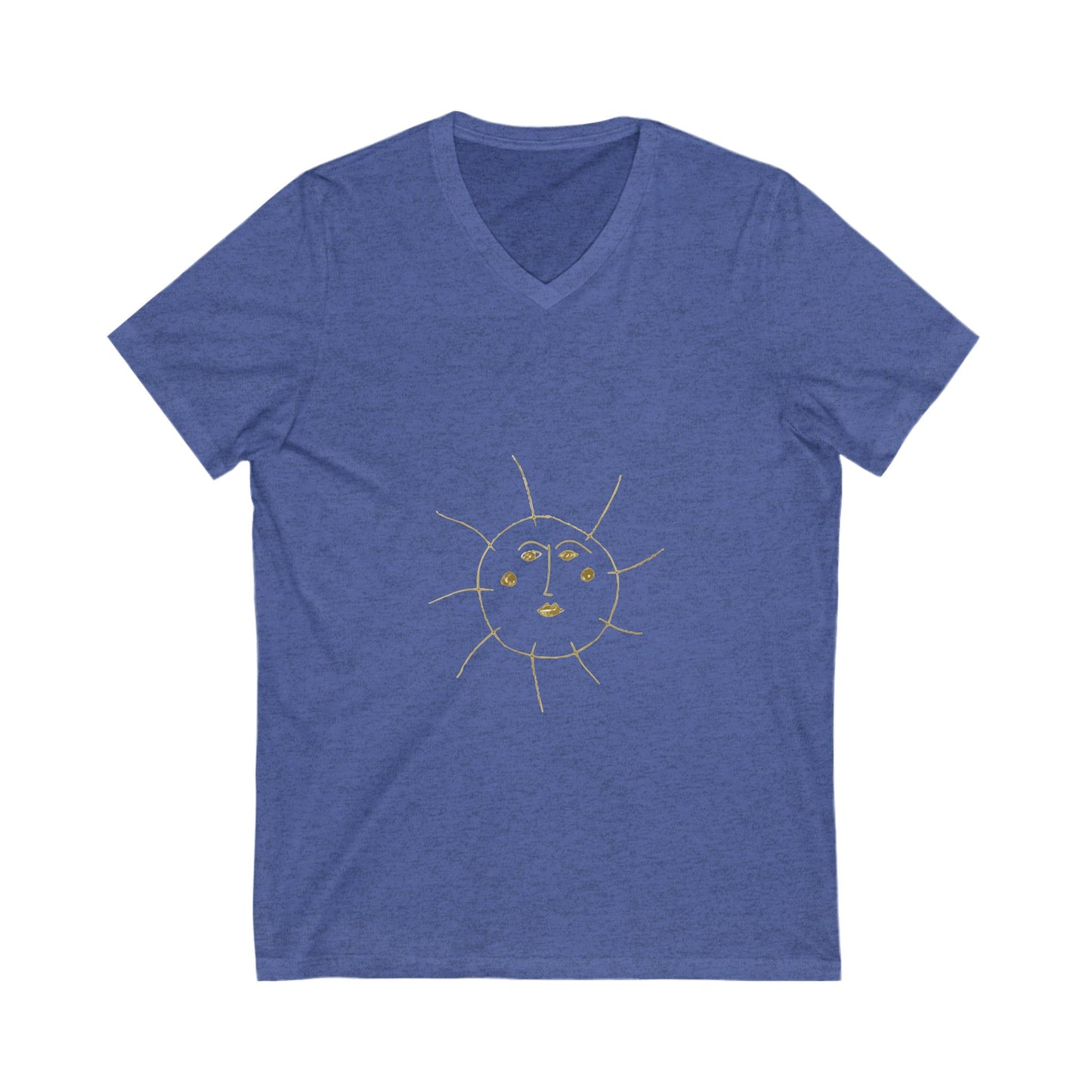 Aurora Tide Unisex Jersey Short Sleeve V-Neck Tee - snazzymerch