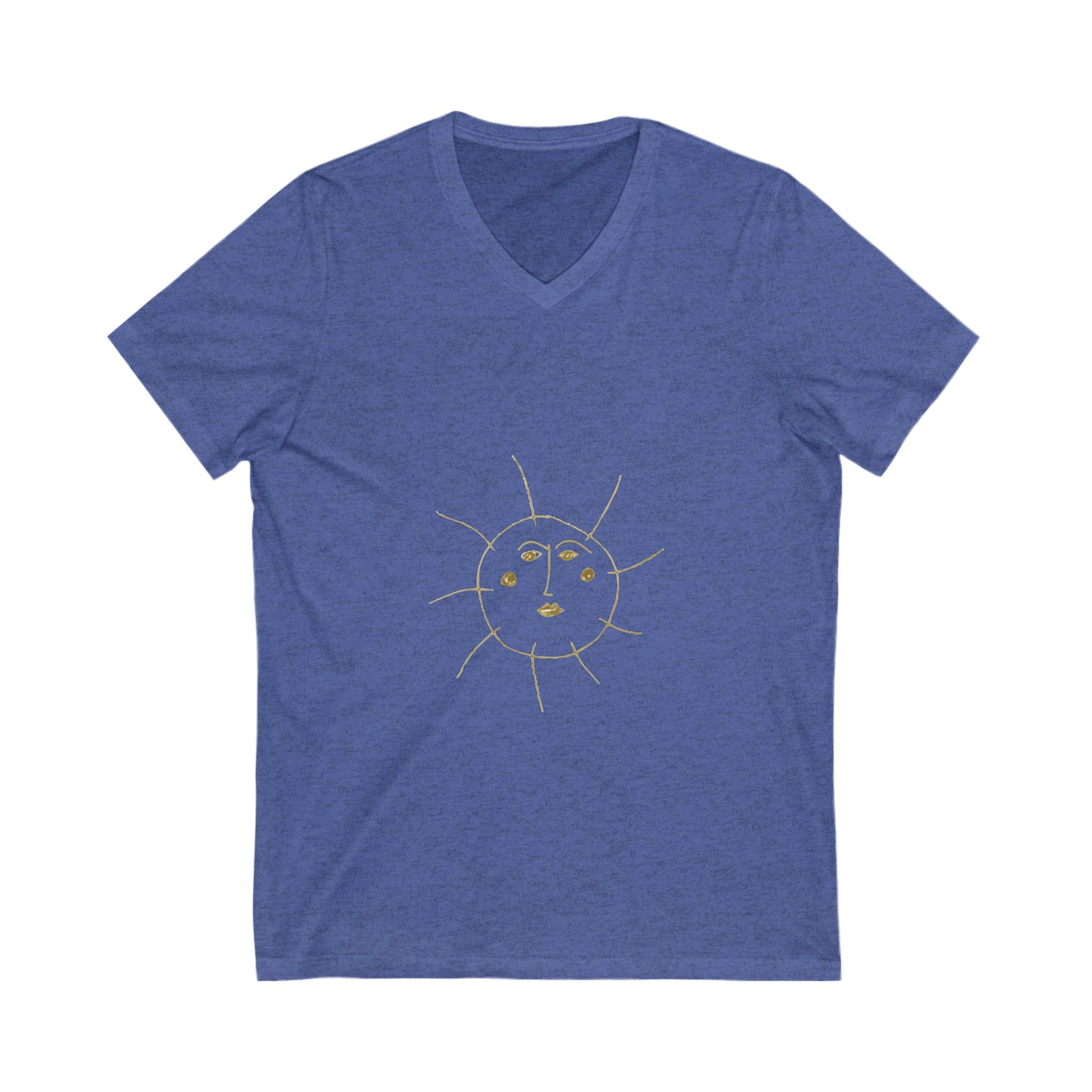 Aurora Tide Unisex Jersey Short Sleeve V-Neck Tee - snazzymerch