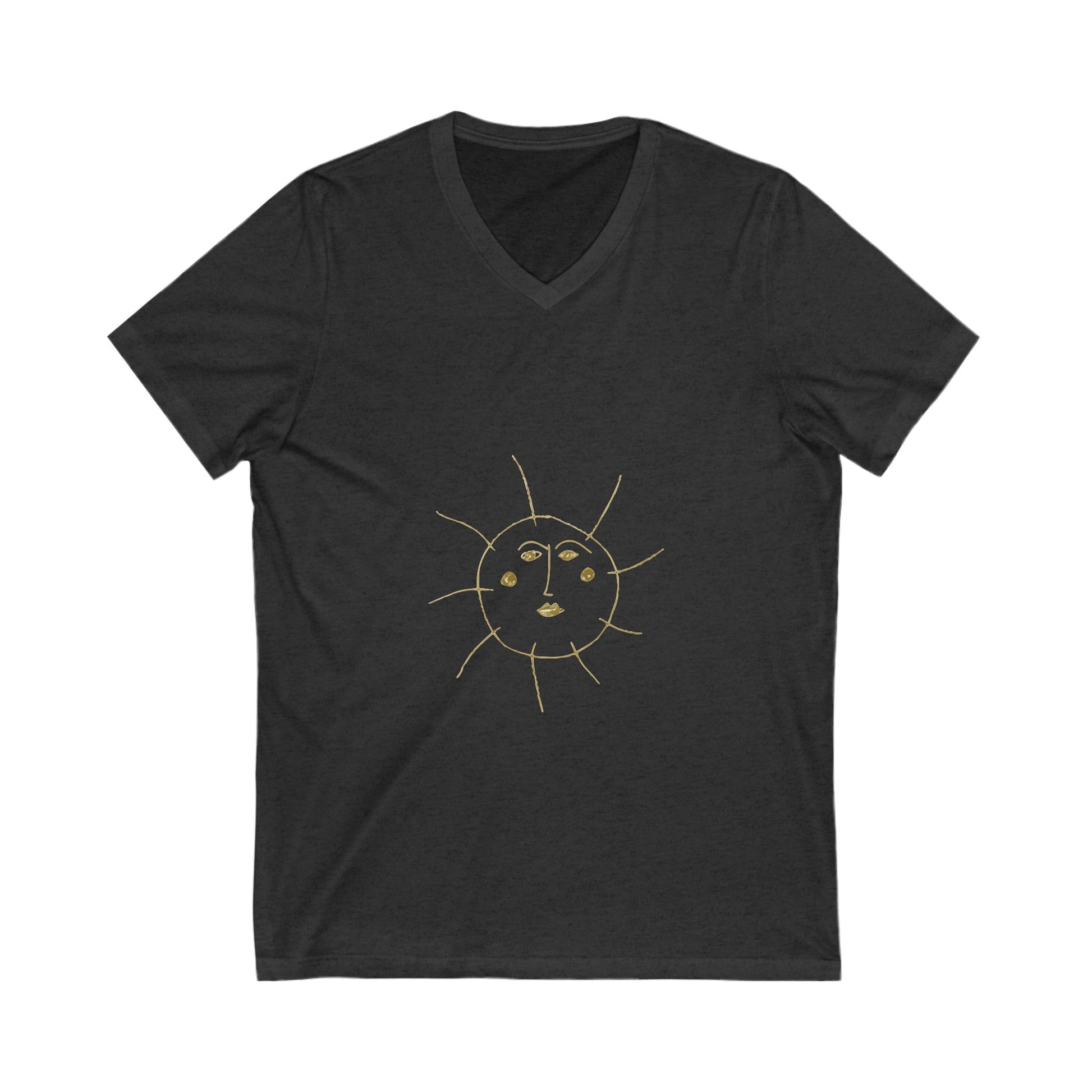 Aurora Tide Unisex Jersey Short Sleeve V-Neck Tee - snazzymerch