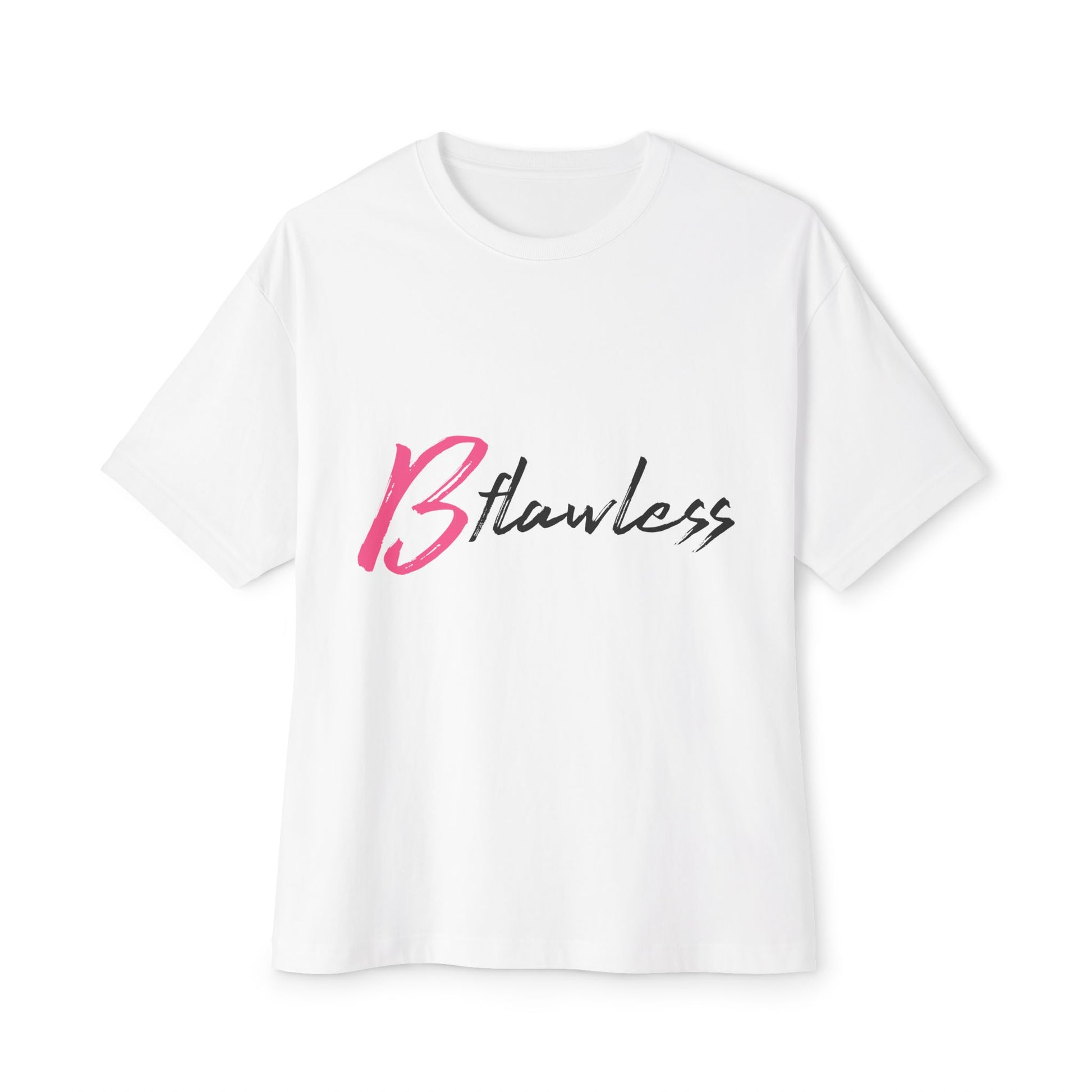 Bold Script “Be Flawless” Unisex Oversized Boxy Tee - snazzymerch