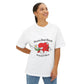 Abstract Guitar Sketch Oversized Boxy Tee Printify