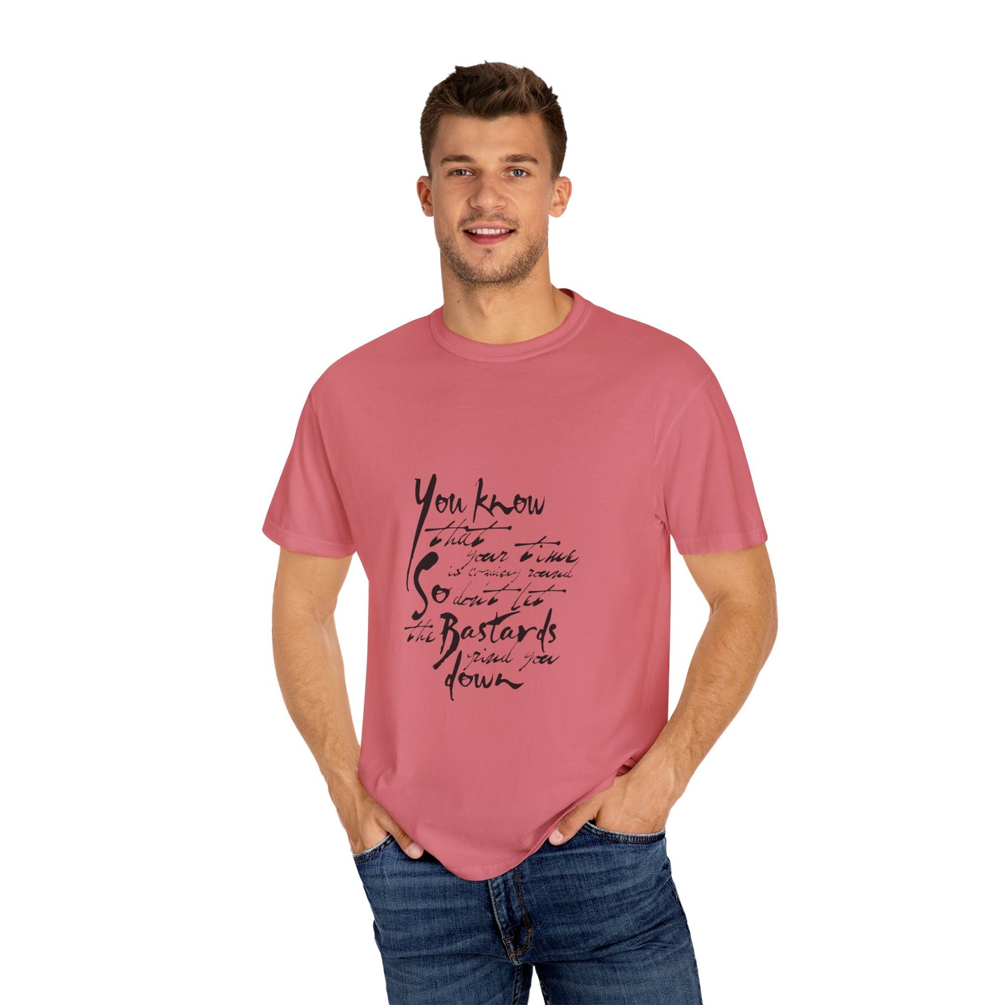 Bold Outline Logo Unisex Garment-Dyed T-shirt - snazzymerch