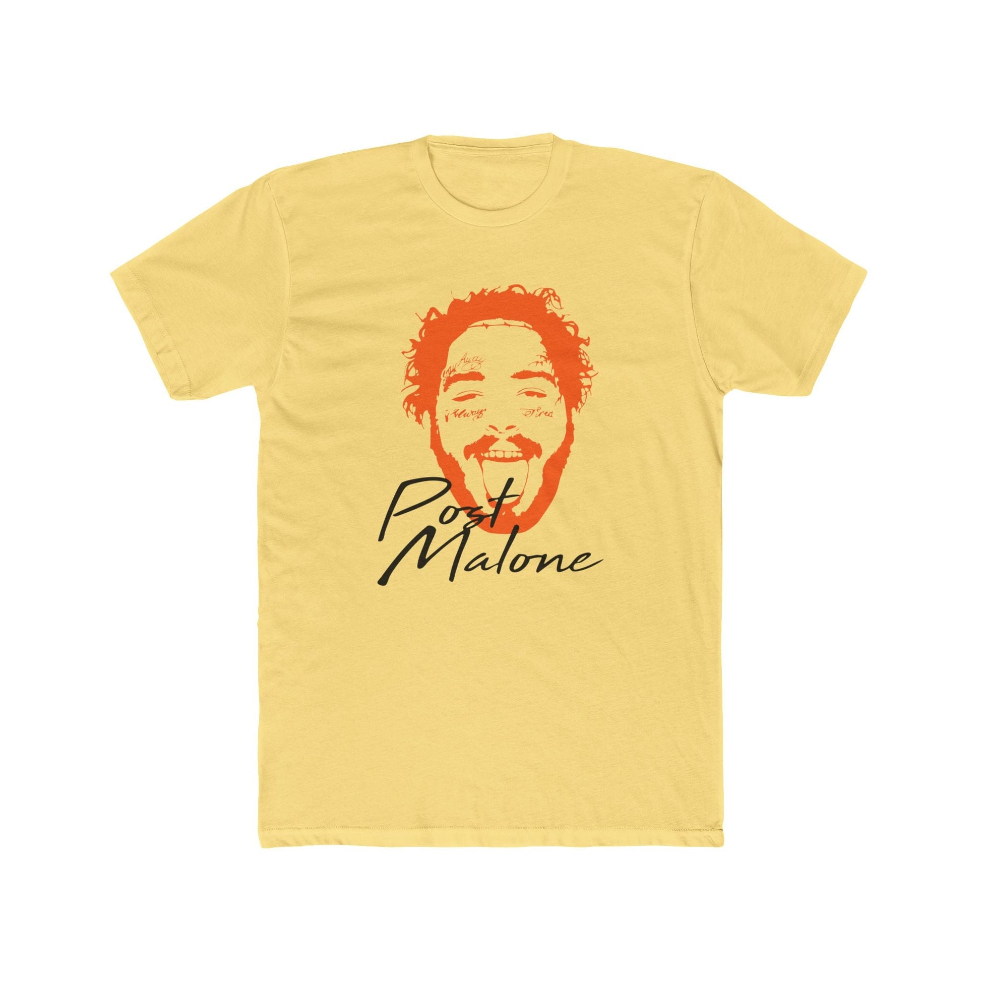 Unisex Cotton Tee – Post Malone Name Design with Picture Printify
