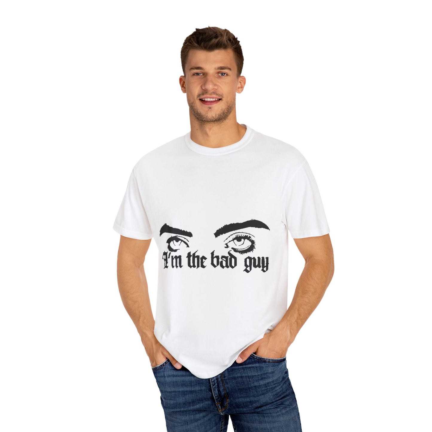 Billie Eilish Inspired Dyed T-shirt – Eyes & Shadows Gothic Edition Printify