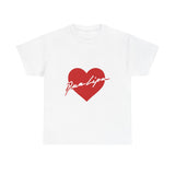 Heartbeat Love Unisex Heavy Cotton Tee - snazzymerch