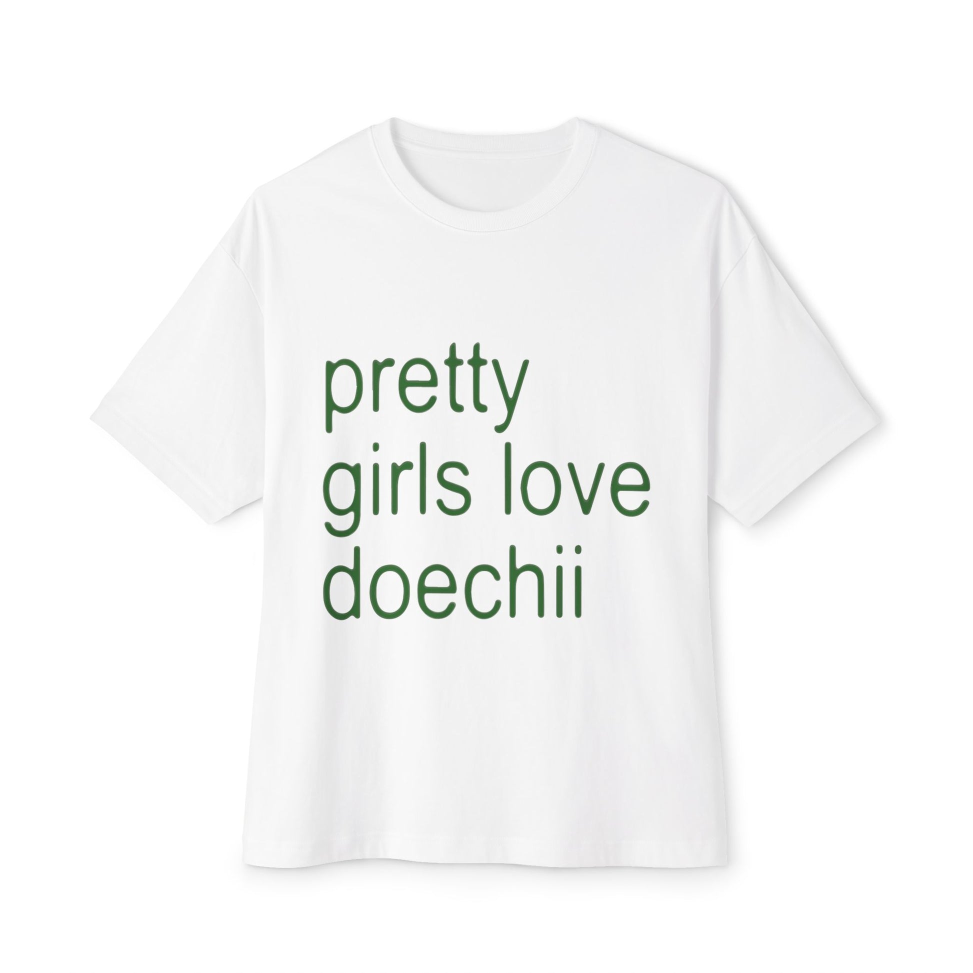 Green Text Statement Unisex Oversized Boxy Tee - snazzymerch