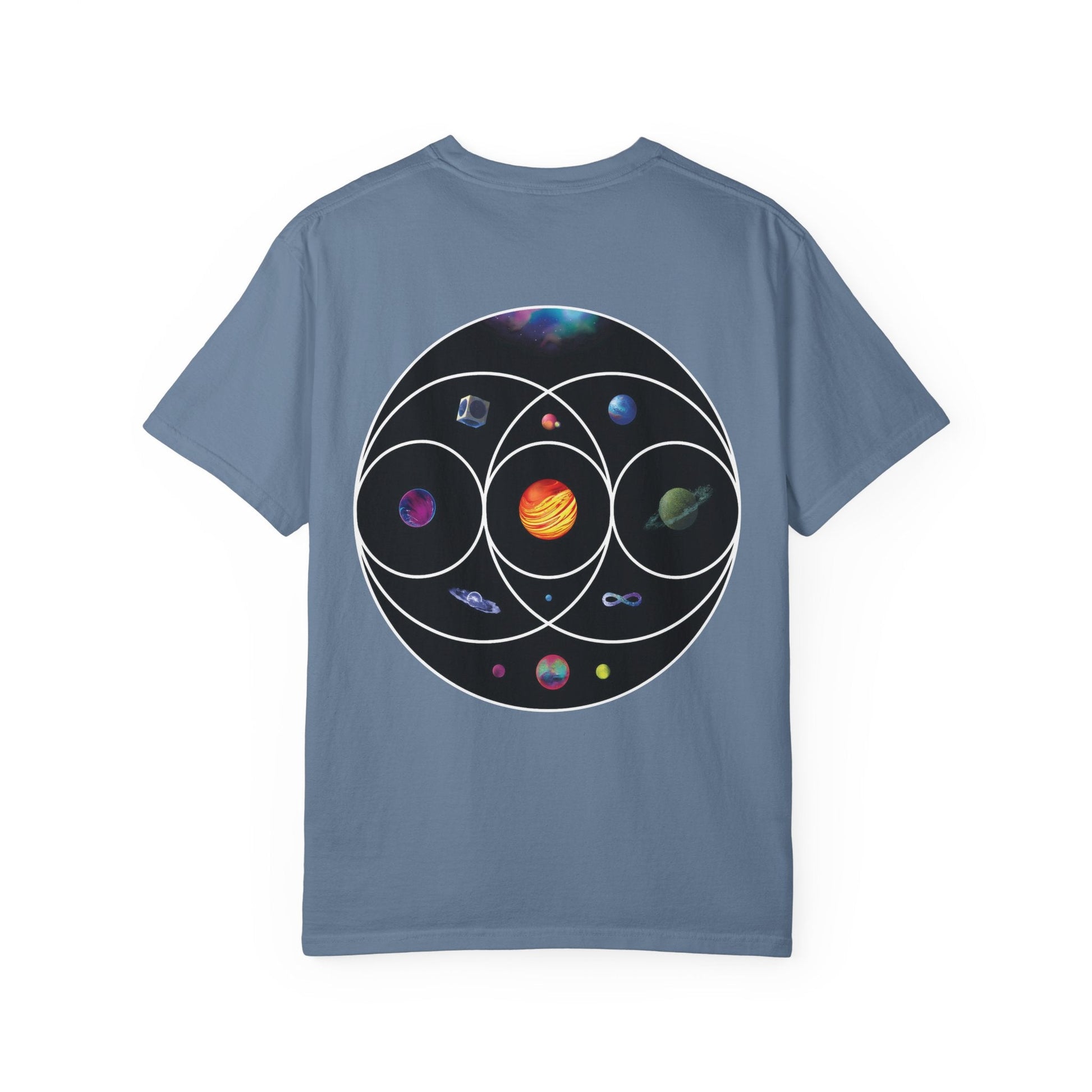 Unisex Garment-Dyed T-Shirt Inspired by Coldplay’s Illustration Concept_B Printify