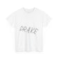 Dra-ke Graffiti Script Heavy Cotton Tee Printify