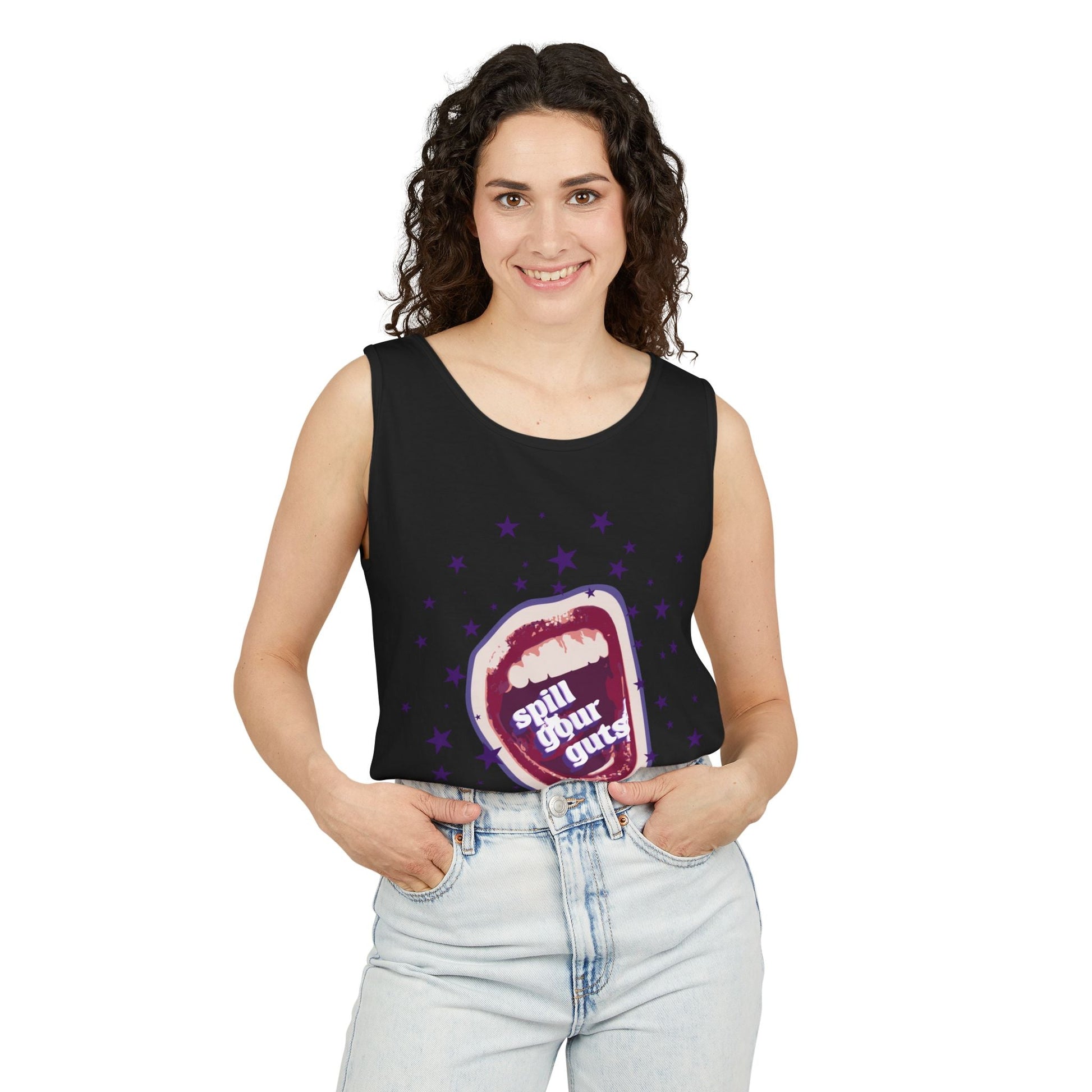 Spill Your Guts Scream-Dyed Tank Top Printify
