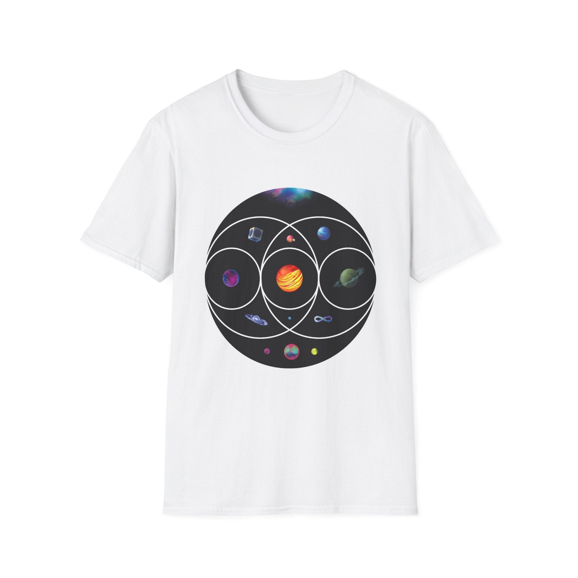 Unisex Softstyle T-Shirt Inspired by Coldplay’s Illustration Concept Printify