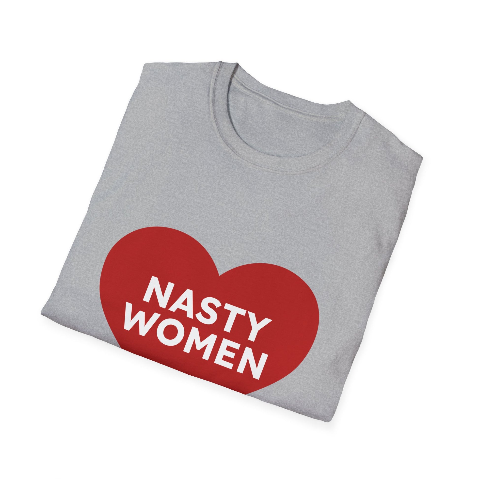 Nasty Women Heart - Unisex Softstyle T-shirt Printify