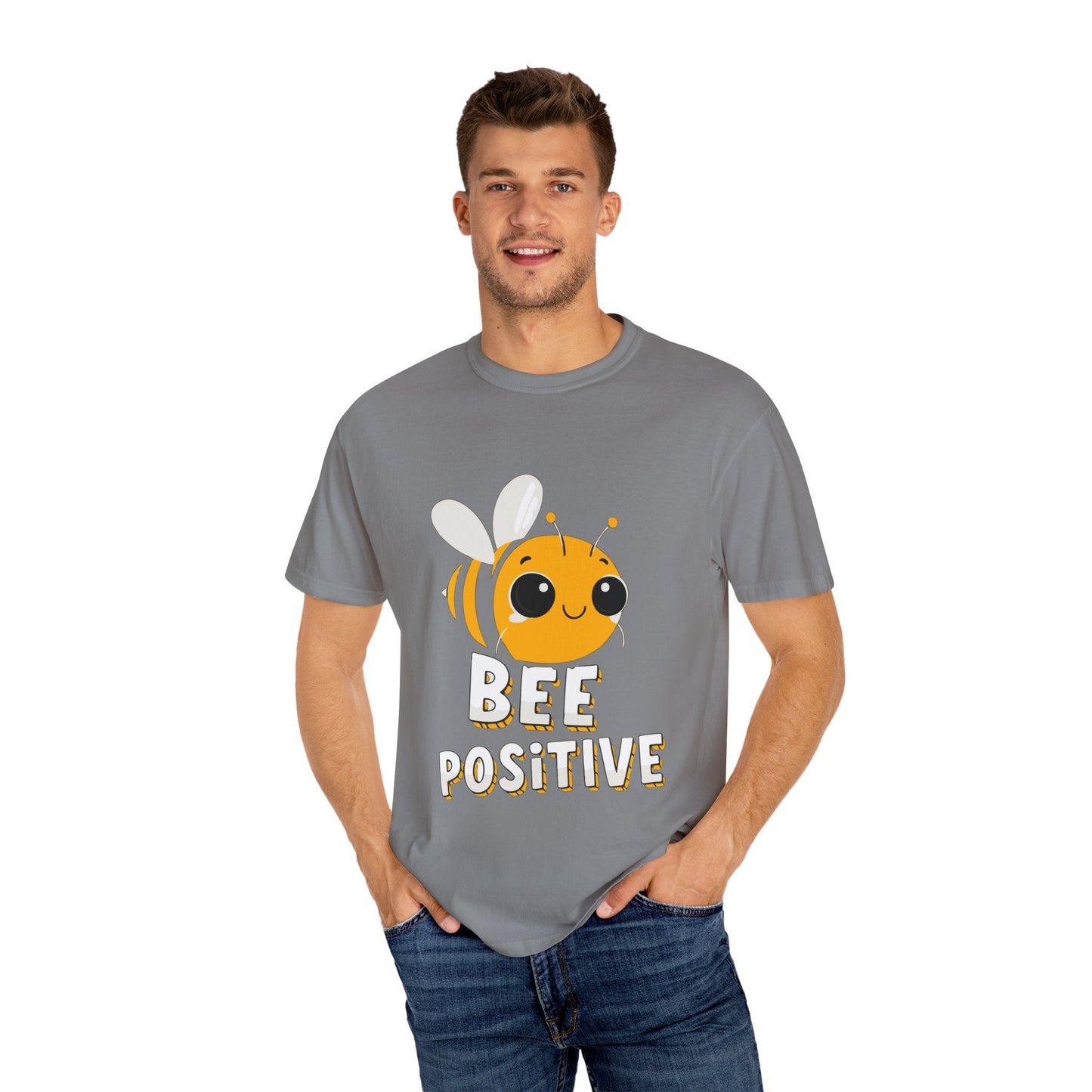 Dyed T-shirt – Snazzy Bee positive Edition Printify