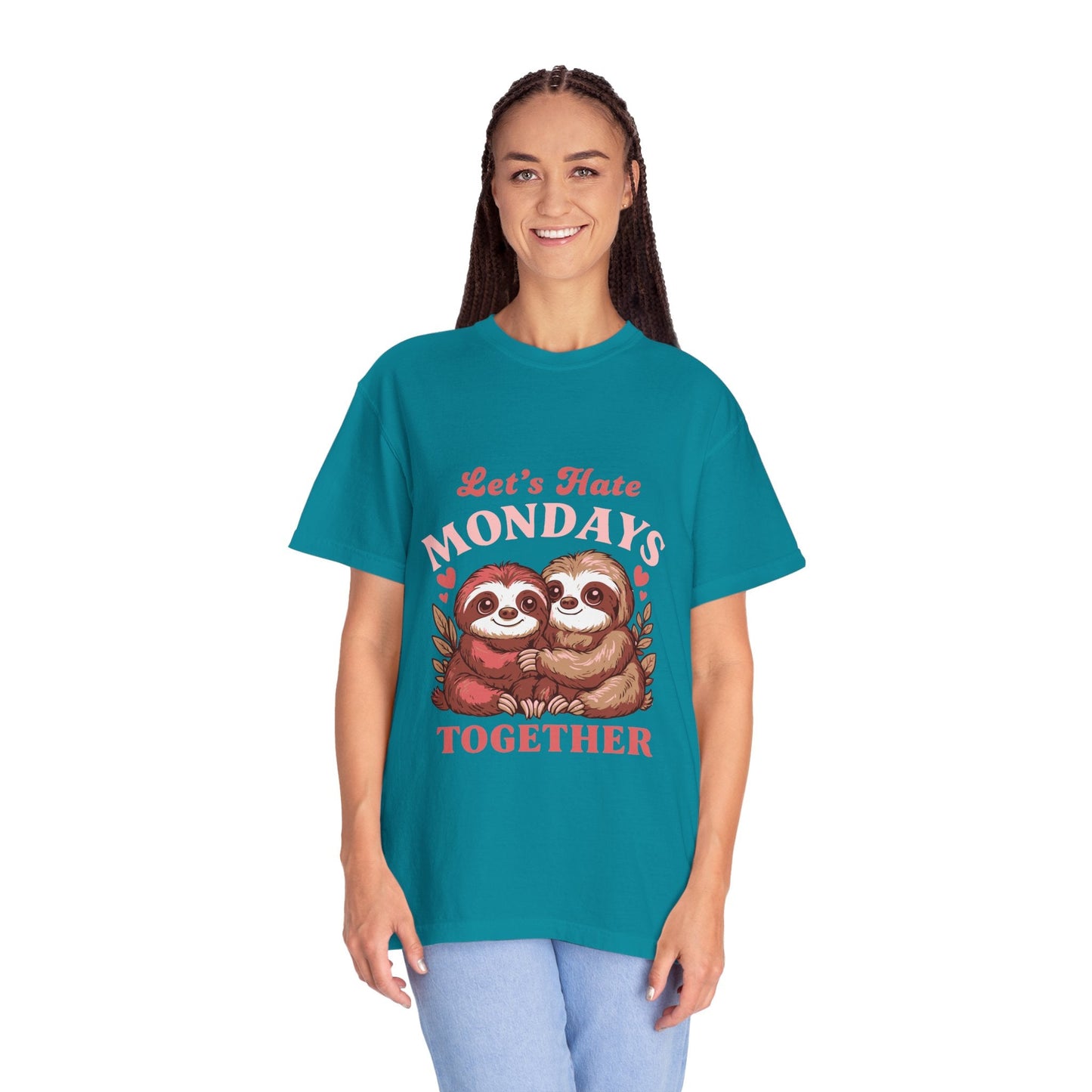 Dyed T-shirt – Snazzy Lets hate Monday Edition Printify