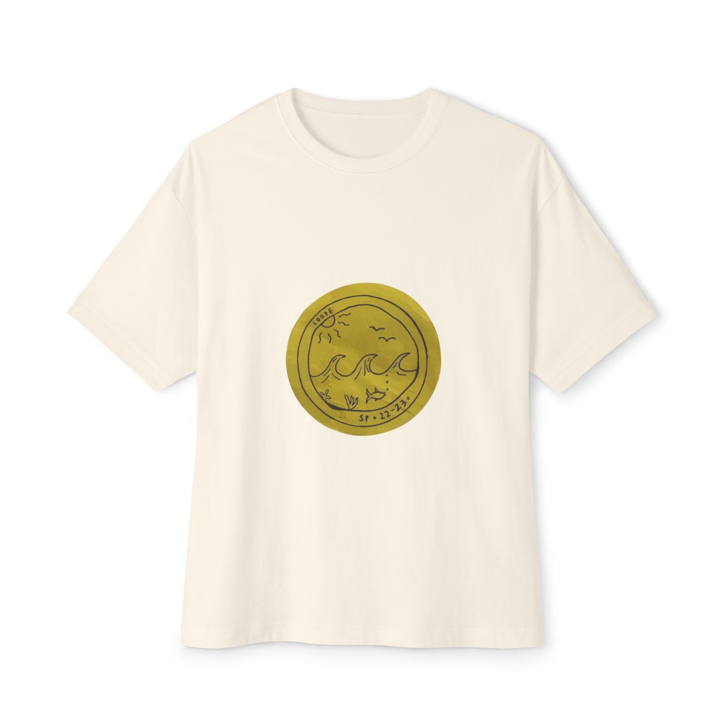 Ocean Wave Unisex Oversized Boxy Tee - snazzymerch