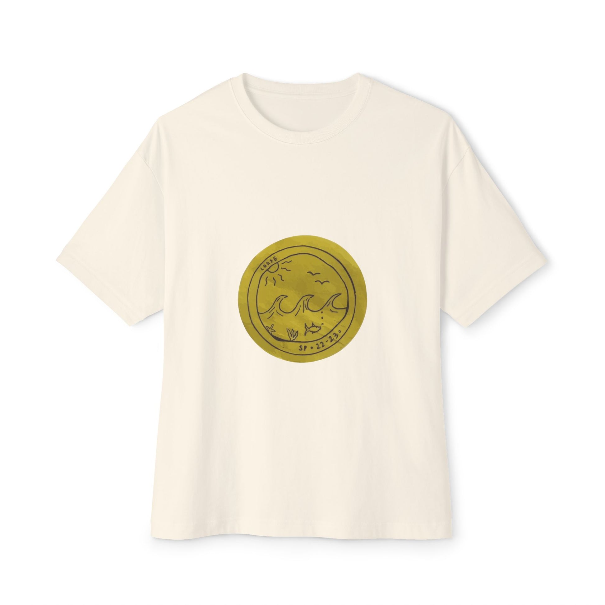 Ocean Wave Unisex Oversized Boxy Tee - snazzymerch