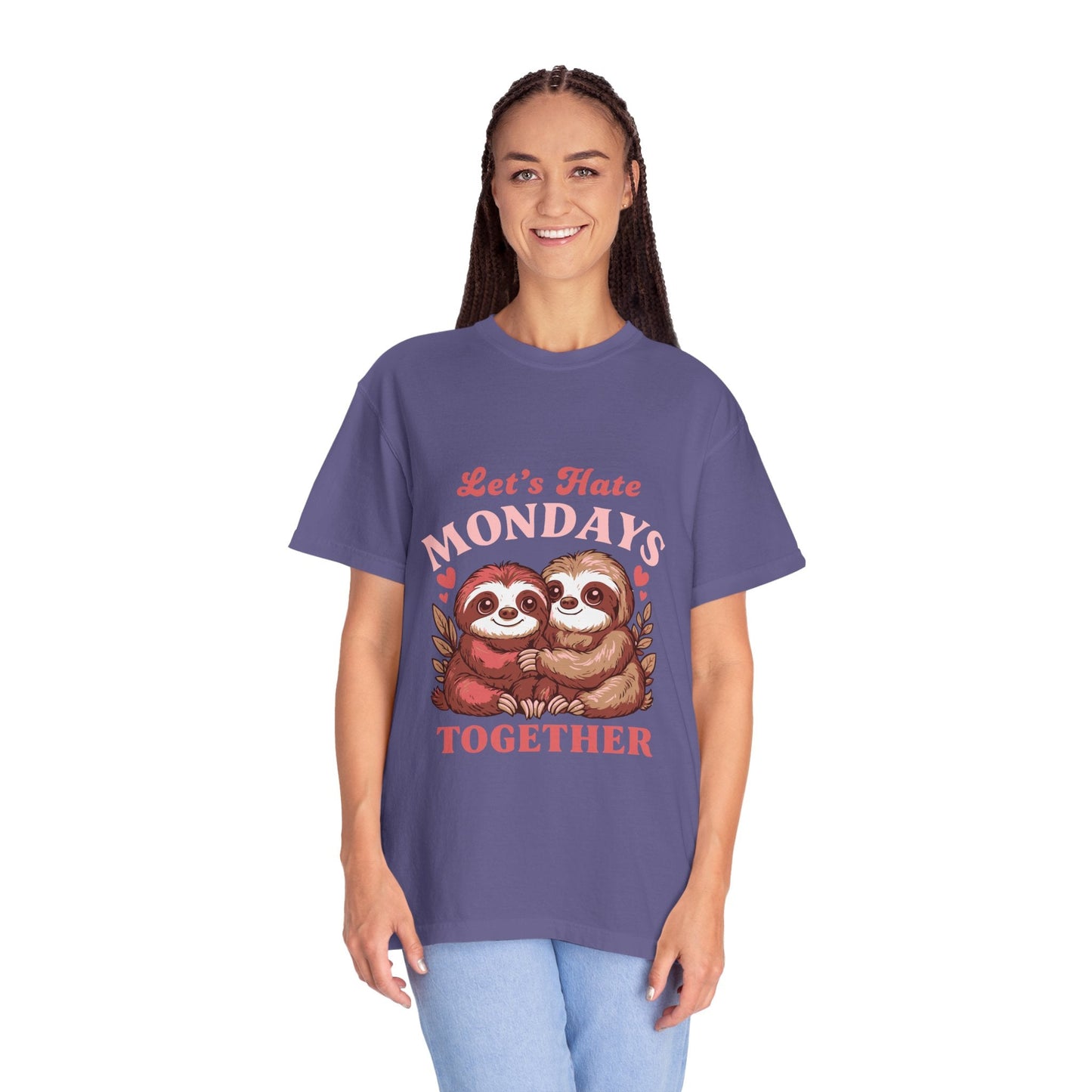 Dyed T-shirt – Snazzy Lets hate Monday Edition Printify