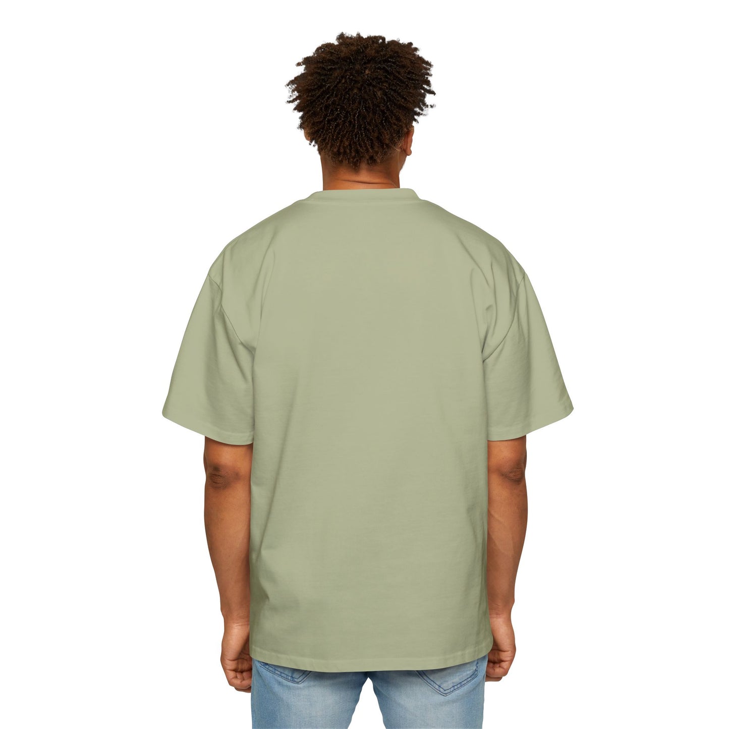 Candy Cane Loading Bar Men's Heavy Oversized Tee – Christmas Sale Edition Printify