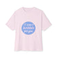 Blue Quote Circle Unisex Oversized Boxy Tee - snazzymerch