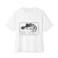Bold Outline Typography Unisex Oversized Boxy Tee - snazzymerch