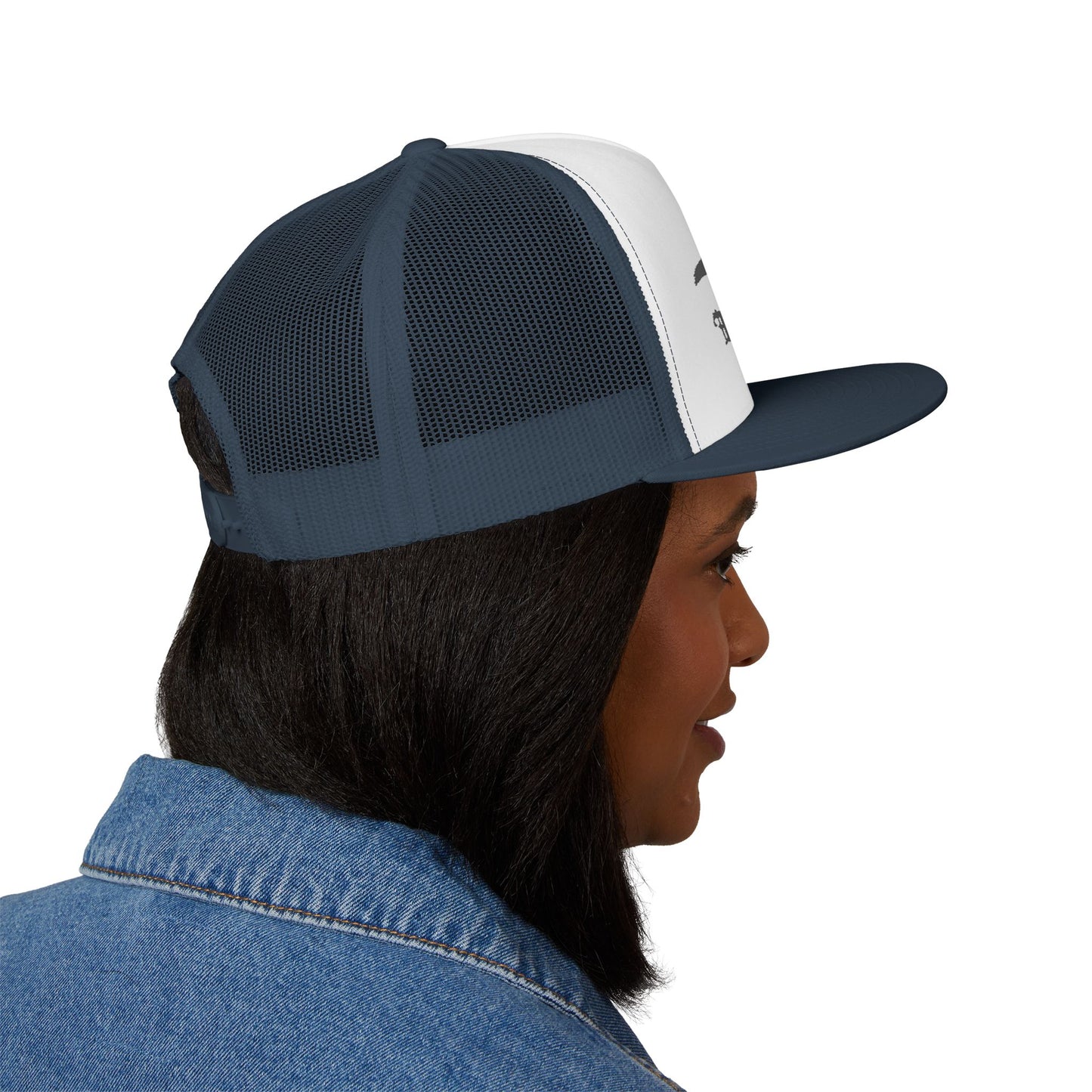 Billie Eilish Inspired Trucker Cap – Eyes & Shadows Gothic Edition Printify